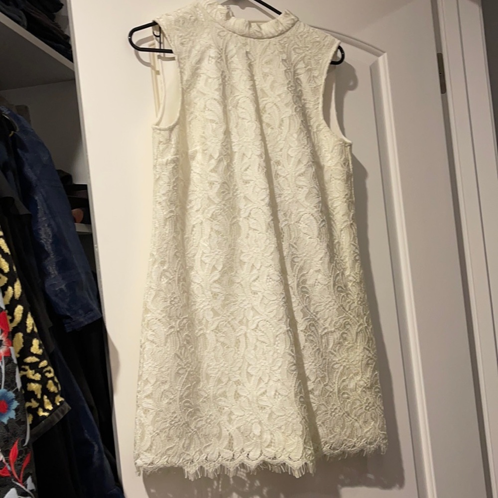 Ivory mini lace dress